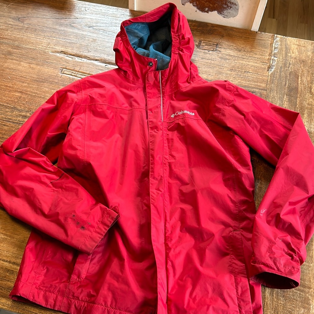 Columbia youth rain jacket size L